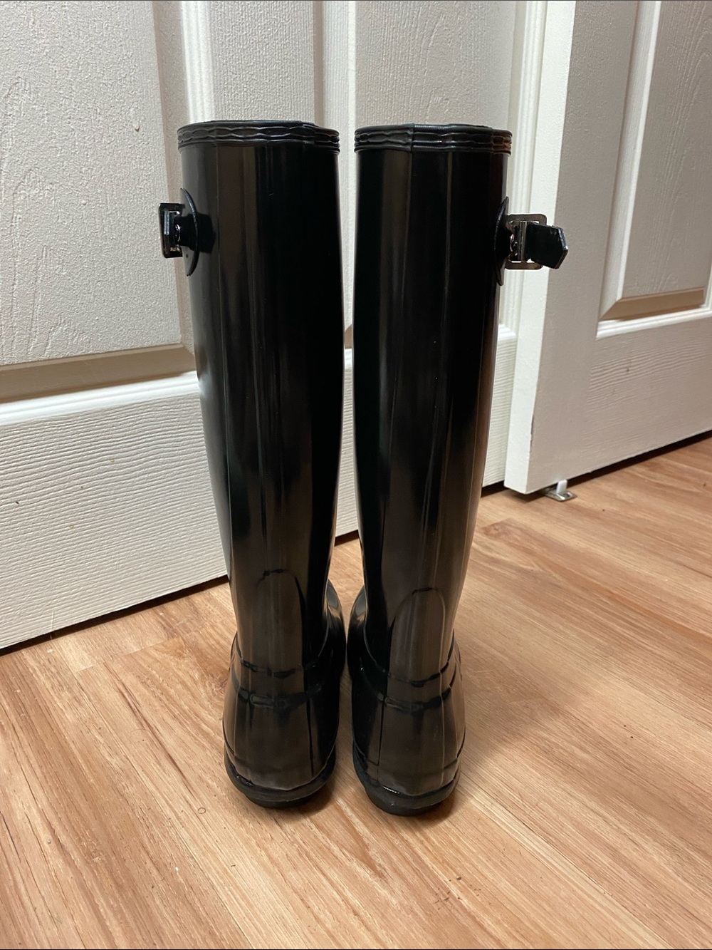 HUNTER Original Tall Gloss Rain Boot Women's Size 6 WFT1000RGL-BLK - Picture 3 of 14